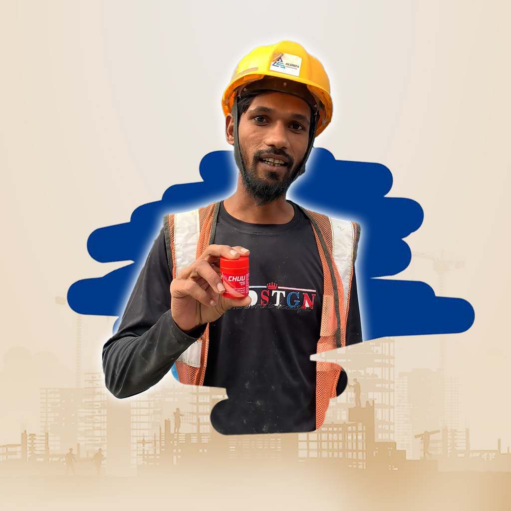 Hum log construction line mein kaam karte waqt kaafi physical strain ka samna karte hain.